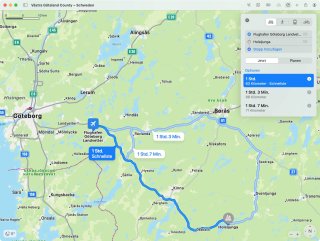 Routing vom Flughafen zum Haus